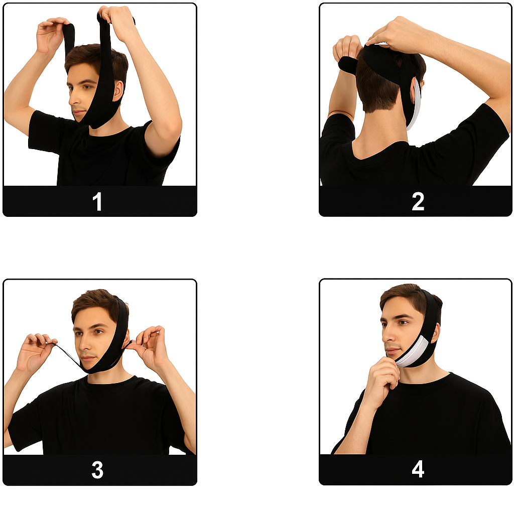 MASKA LIFTINGUJĄCA DLA MĘŻCZYZN REDUKCJA PODBRÓDKA PRZECIW CHRAPANIU